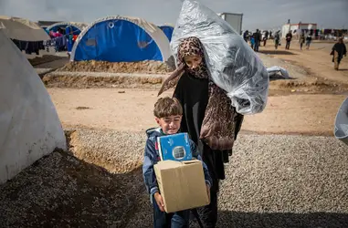 Protección y asistencia a la población desplazada en Irak