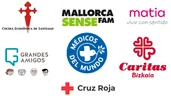Cocina Económica de Santiago, Matia, Cáritas Bizkaia, Grandes Amigos, Cruz Roja, Mallorca Sense Fam, Médicos del Mundo