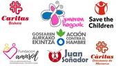 ACCIÓN CONTRA EL HAMBRE, CÁRITAS BIZKAIA, CÀRITAS DIOCESANA DE MENORCA, FUNDACIÓN AMASOL, FUNDACIÓN JUANSOÑADOR, JUNEREN HEGOAK y SAVE THE CHILDREN