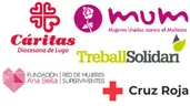 CRUZ ROJA, ASOC MUM, CÁRITAS LUGO, ANA BELLA, TREBALL SOLIDARI